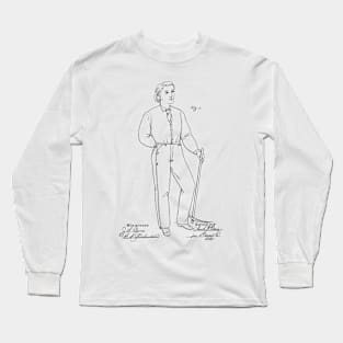 Fastening Pocket-Openings Vintage Patent Hand Drawing Long Sleeve T-Shirt